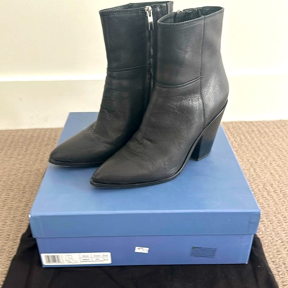 Paige black leather Presley ankle boot size 8.5